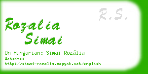 rozalia simai business card