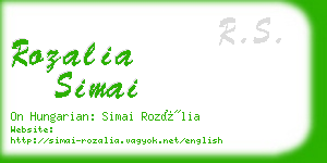 rozalia simai business card